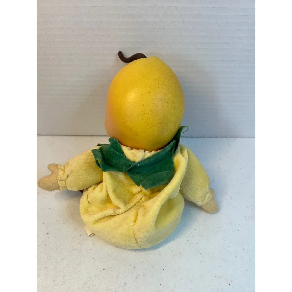 Vintage Small Small World Fruit Babies Larry Lemon Plush Toy 1970s Yellow 10